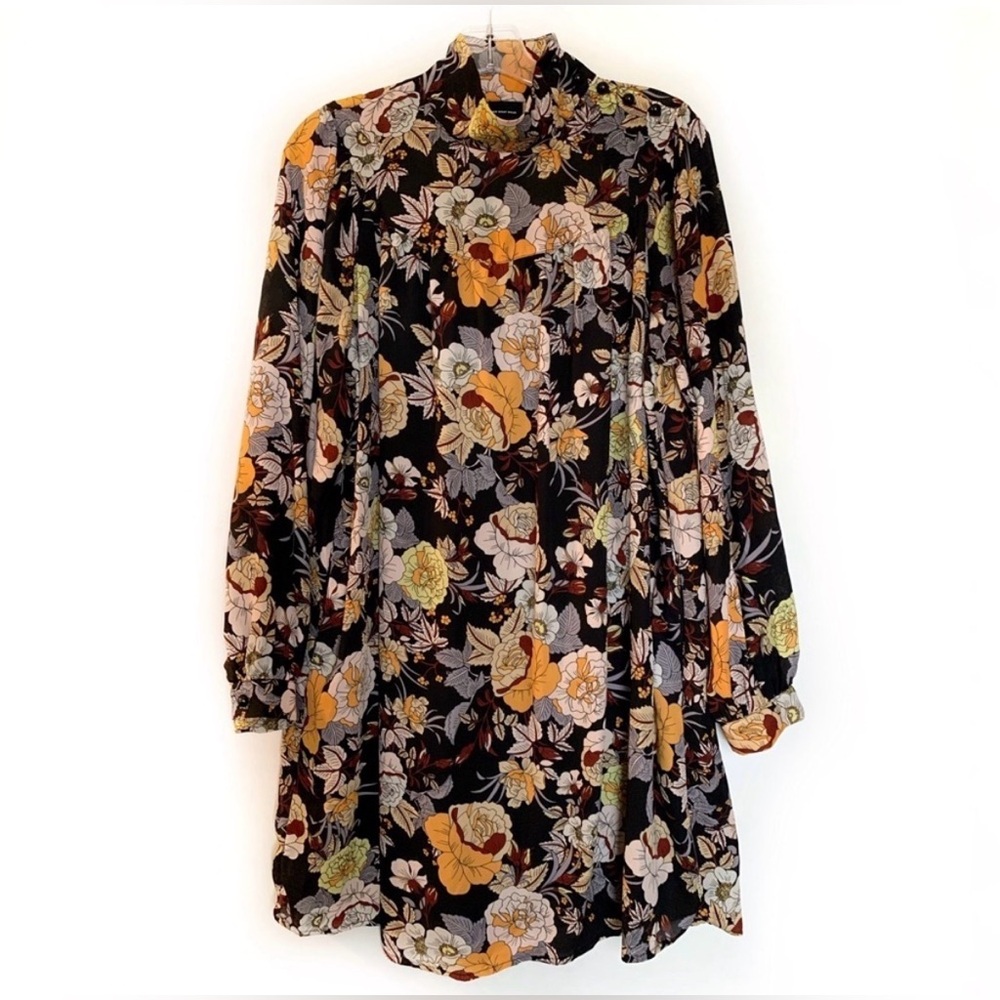 Who What Wear Black Floral Dress
